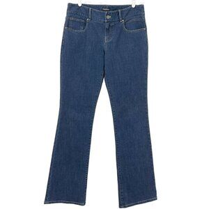 TAHARI Women's Boot Cut Mid Rise Stretch Blue Denim Jeans Size 6  (W32 x L34)